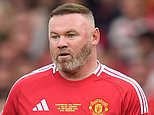 Coleen and the family watch Wayne Rooney roll back the years to score in Old Trafford charity match as the 38-year-old dons the famous Manchester United shirt for the first time in seven years