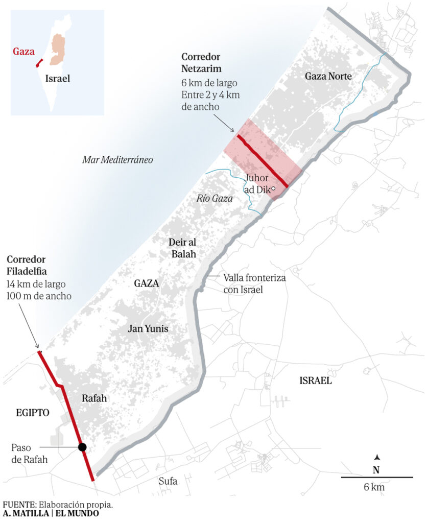 Corredor Filadelfia, un nuevo "imperativo estratégico" de Netanyahu para no pactar la tregua