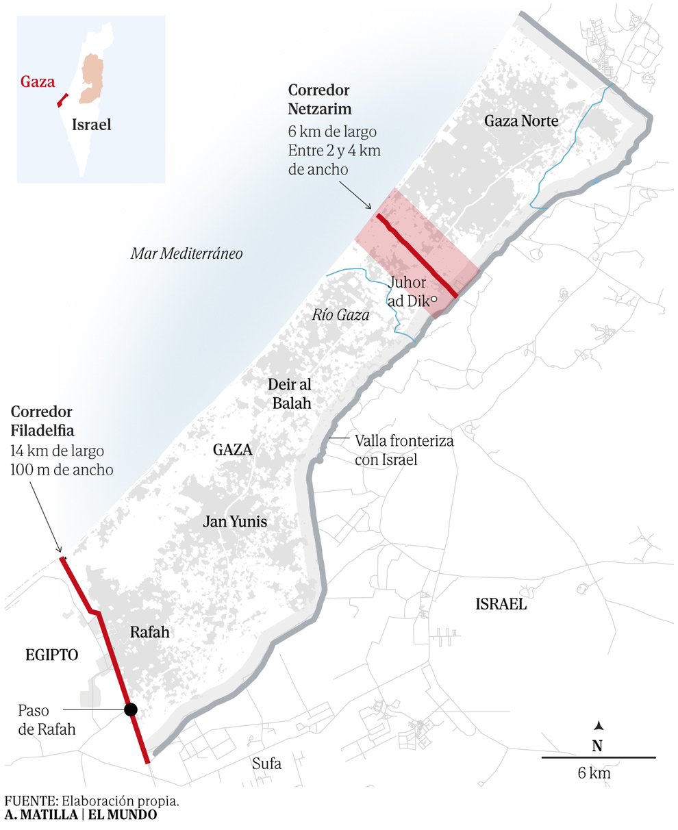 Corredor Filadelfia, un nuevo "imperativo estratégico" de Netanyahu para no pactar la tregua