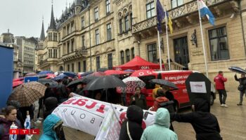 Devant la Chambre: Ils ont manifesté en solidarité avec les employés de Caritas