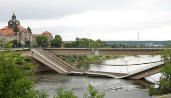 En Allemagne: Effondrement partiel d'un pont à Dresde