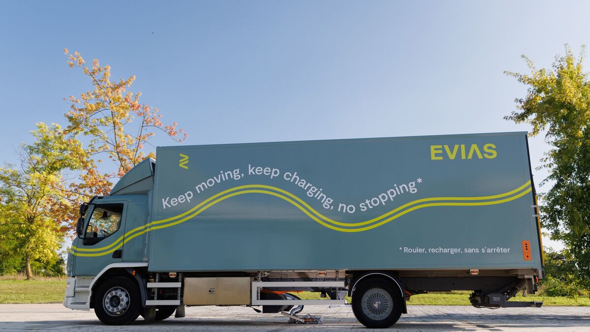 « En roulant  1 km, on gagne 5 km d’autonomie » : un mode de recharge électrique des poids lourds sur la route testé à Troyes