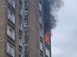 Fire breaks out in Catford high-rise block flats as London Fire Brigade crews rush to tackle blaze