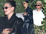 Hailey Bieber smiles on date night with husband Justin Bieber a month after giving birth... as they're seen together for the first time since Diddy's arrest