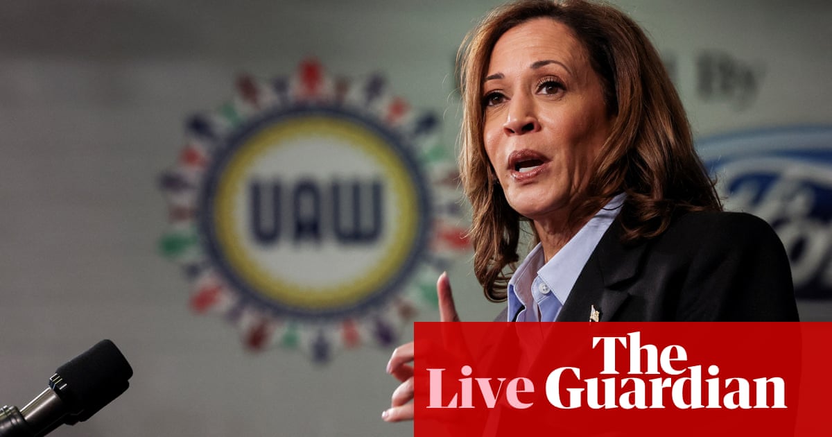 Harris campaign to transfer $25m to down-ballot Democrats – live