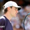 Britain's Jack Draper receives treatment for an abdominal injury before retiring midway through match against Carlos Alcaraz at Indian Wells