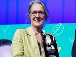 'I wish he was here': Dr Michael Mosley's wife says as she accepts his prize at the British Podcast Awards just three months after his death