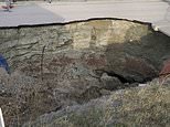 Inside the quiet neighborhood where residents are living on the edge amid fears giant sinkholes will swallow their homes after they made a shocking discovery