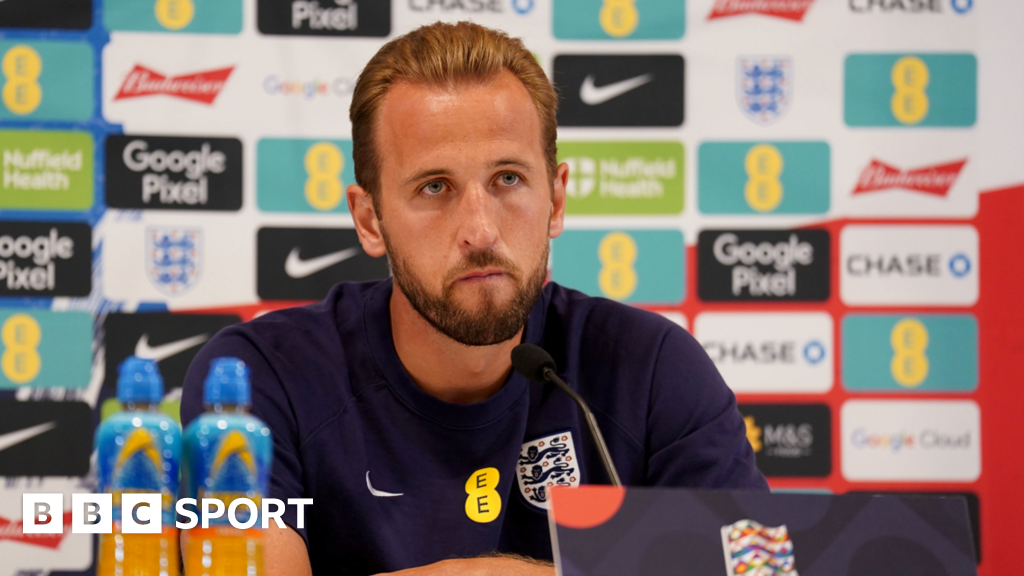 England captain Harry Kane speaks to the media before the game with the Republic of Ireland