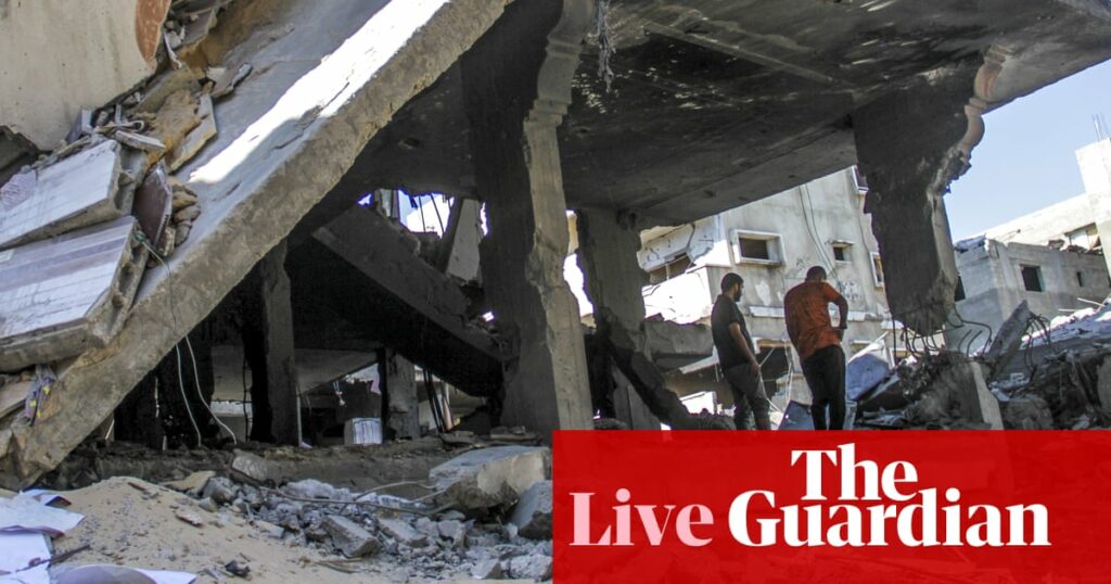 Israel-Gaza war live: eight reported killed at Gaza school as Israel says it hit Hamas command centre