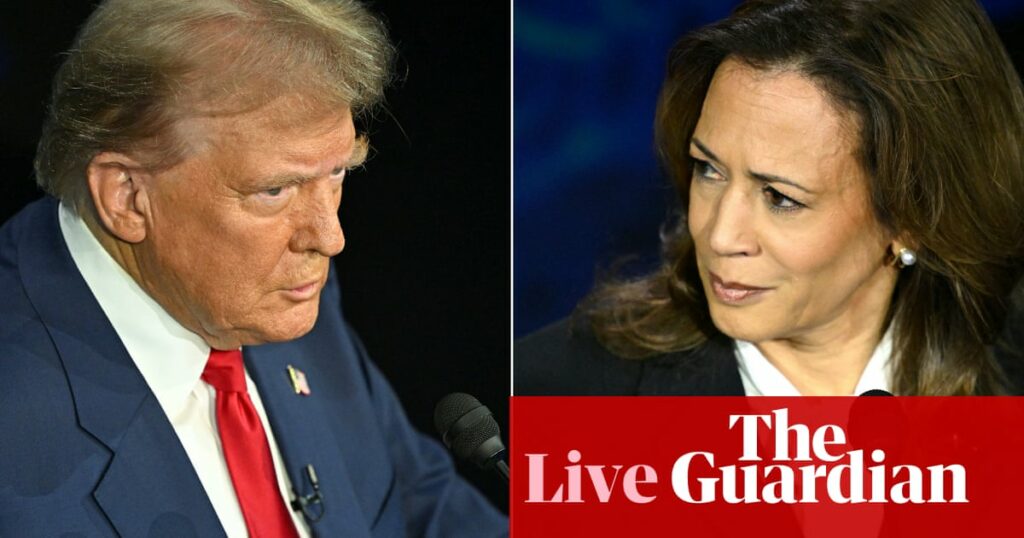 Kamala Harris puts Donald Trump on defensive in fiery debate – live US election updates