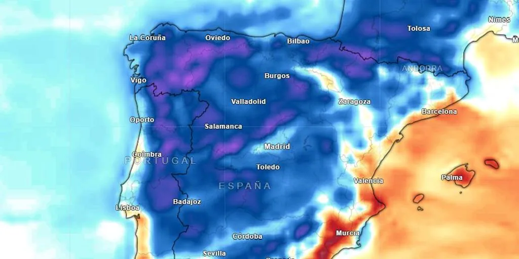 La Aemet avisa de la llegada de frío, lluvia y nieve a España: hasta 10 grados menos en estas zonas