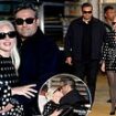 Lady Gaga looks chic in polka dot mini dress as she plants a kiss on fiancé Michael Polansky in Venice ahead of Joker: Folie à Deux premiere