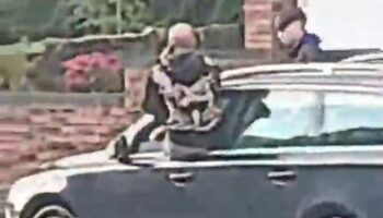 Megastorm moment as car swamped by raging flood waters in Midlands village