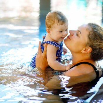 Mum 'caught off guard' as she's told swimsuit isn't appropriate for baby class