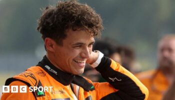 Lando Norris laughs