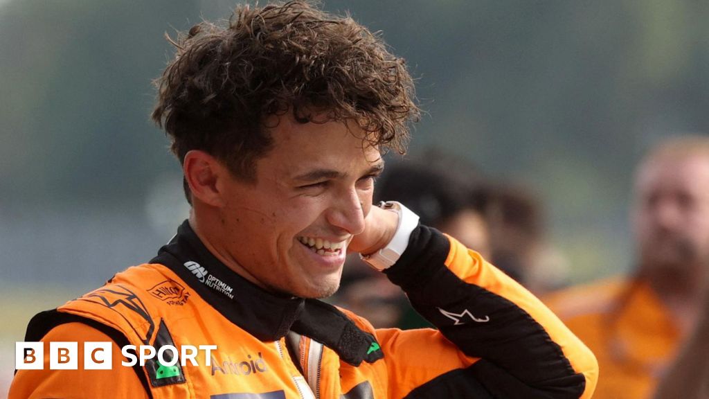 Lando Norris laughs