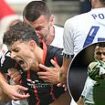 Preston forward Milutin Osmajic appears to BITE Blackburn's Owen Beck on the neck in shocking scenes in Lancashire derby