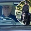 Prince Andrew looks pensive as he rides near Windsor days before new TV series following 'car crash' Newsnight interview hits Amazon Prime