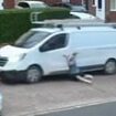 Revealed: Heroic plumber who was dragged along road for 12 seconds after he tried to stop 'scumbag' balaclava-clad thieves taking his van - as he says ordeal left him in agony