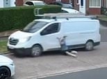 Revealed: Heroic plumber who was dragged along road for 12 seconds after he tried to stop 'scumbag' balaclava-clad thieves taking his van - as he says ordeal left him in agony