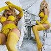 Rihanna rocks yellow lace underwear set in VERY sexy Savage x Fenty lingerie shoot