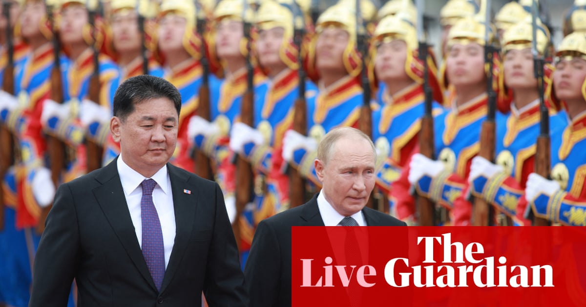 Russia-Ukraine war live: Kyiv says international law dealt ‘heavy blow’ by Mongolia’s failure to arrest Putin during visit