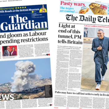 The Papers: PM to 'end gloom' and donor 'breaks cover'