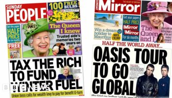 The Papers: 'Tax the rich to fund winter fuel', and Oasis go global