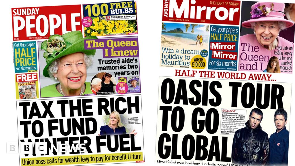 The Papers: 'Tax the rich to fund winter fuel', and Oasis go global