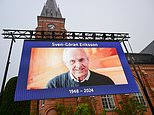 The final farewell: First glimpse of Sven Goran Eriksson's coffin ahead of star-studded funeral for ex-England manager