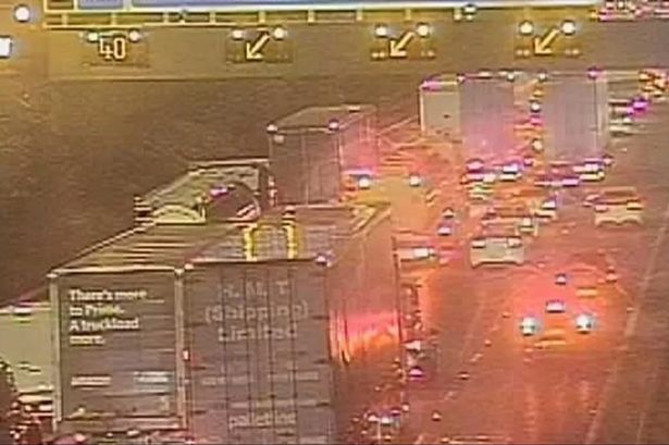 Thelwall Viaduct horror accident - M6 traffic at a standstill as lorry topples from bridge