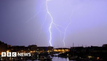 Thunderstorm warning for England and east Wales