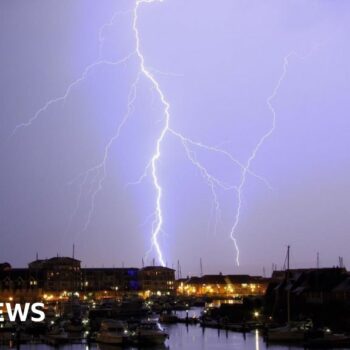 Thunderstorm warning for England and east Wales