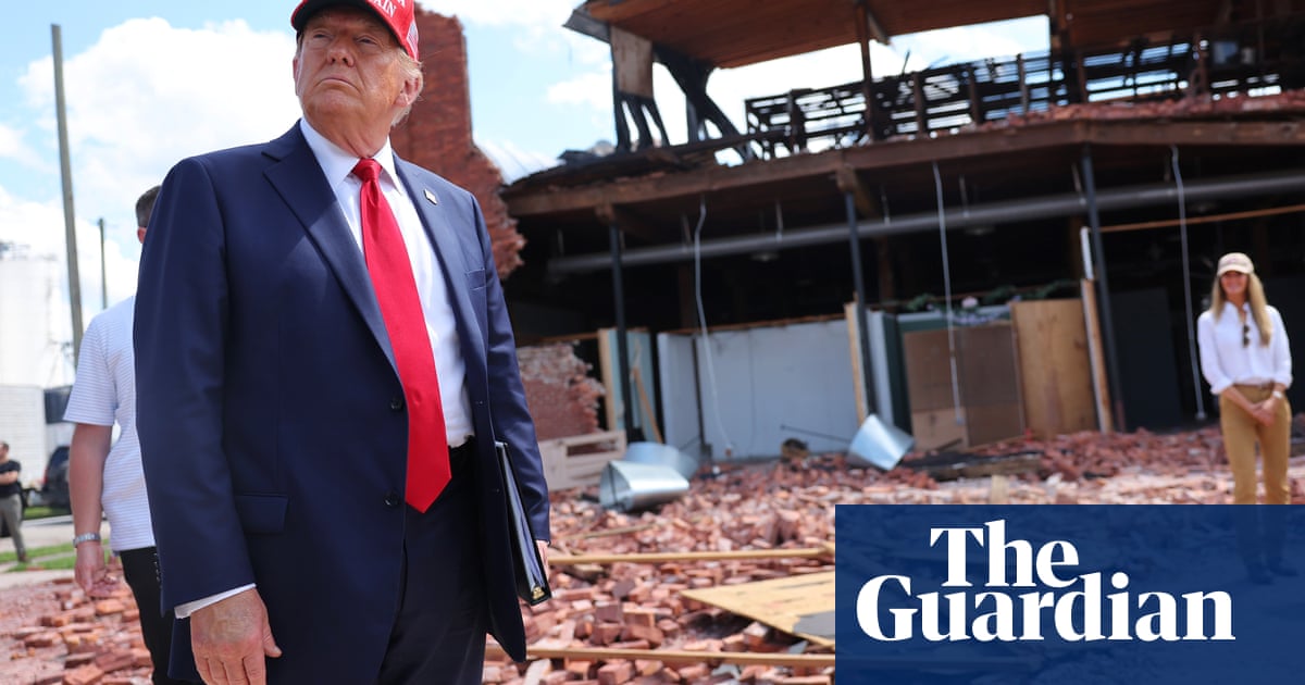 Trump visits hurricane-ravaged Georgia and makes false claims about Biden