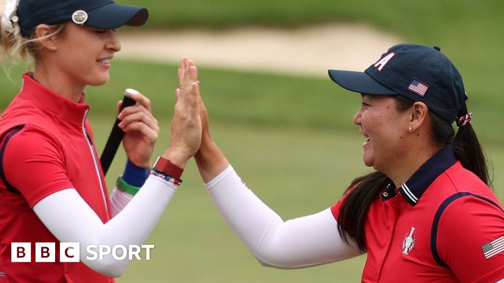 Graphic showing result of Friday's opening session of the 2024 Solheim Cup