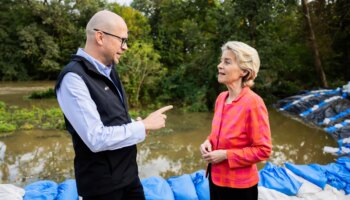 Unwetter: Von der Leyen verspricht EU-Hilfe für Flutgebiete