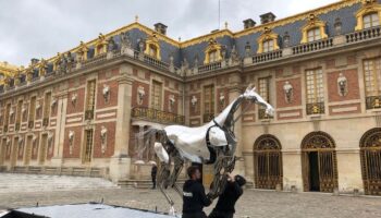 Versailles : le cheval métallique des JO a débarqué au château !