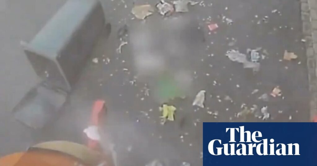 Video shows explosion in London refuse truck after combustible items put in bin