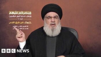 Still from a speech by Hassan Nasrallah (file photo)