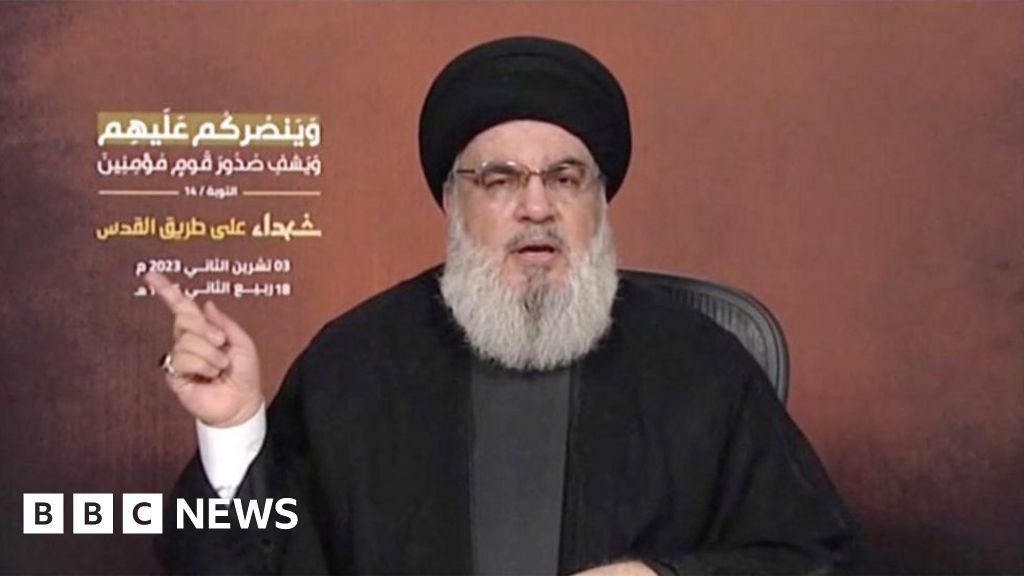 Still from a speech by Hassan Nasrallah (file photo)