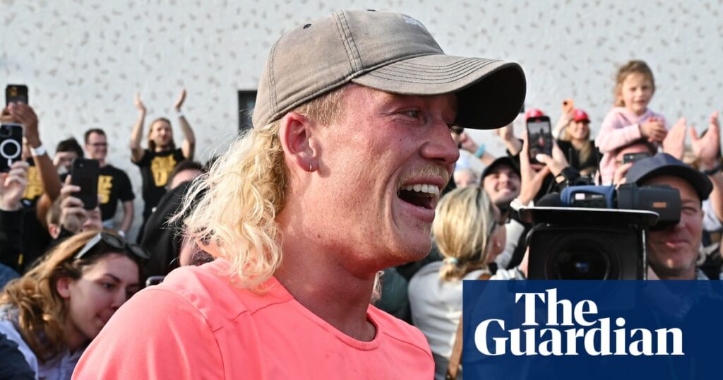 ‘It has been hell’: cult hero Nedd Brockmann defying the agony in 1,000-mile run for charity