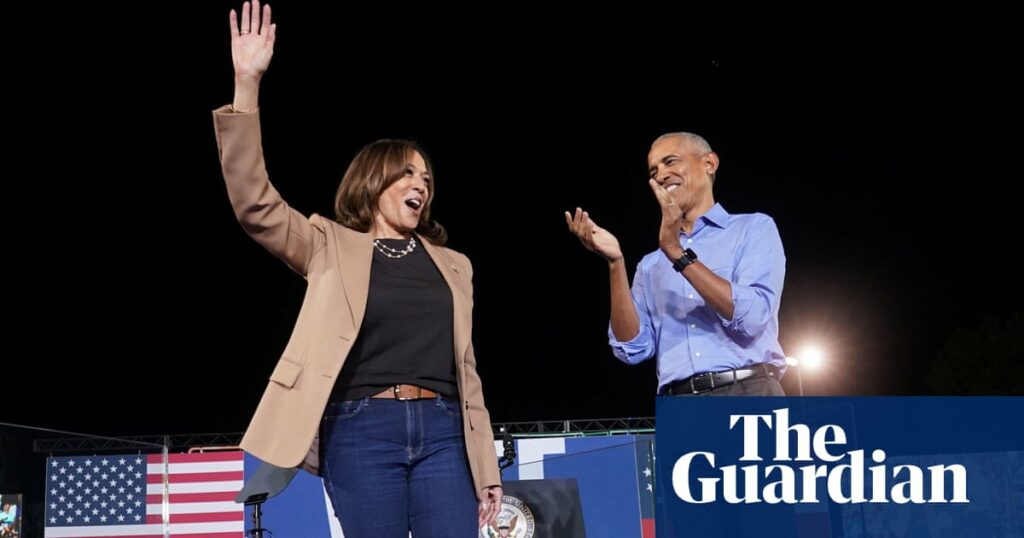 ‘Ours is a fight for the future’: Harris and Obama share stage for first time at Georgia rally