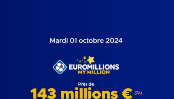 Résultat Euromilions (FDJ) : le tirage de ce mardi 1er octobre 2024 [EN LIGNE]