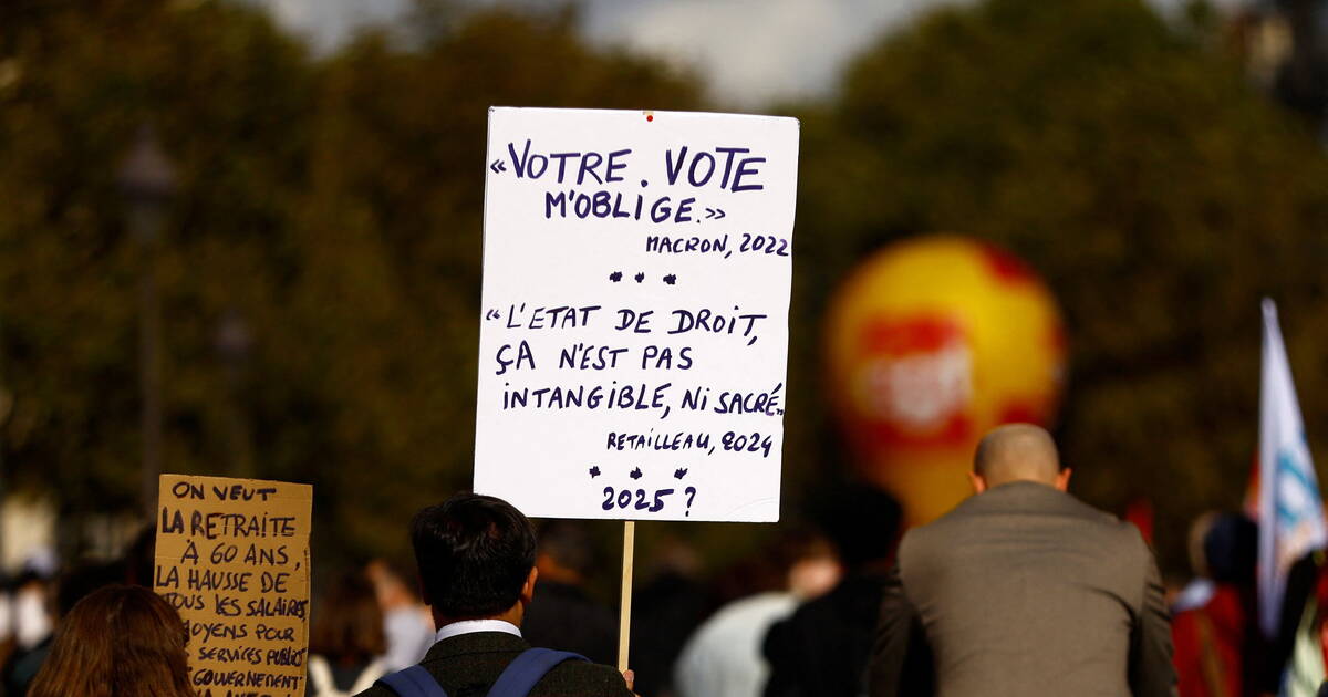 Dans la manifestation parisienne : «Je ne vais pas passer une heure à écouter Barnier»