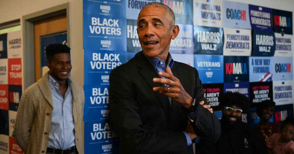 Barack Obama en mission pour convaincre les électeurs noirs de voter pour Kamala Harris