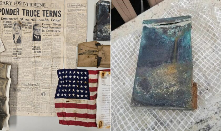 Time capsule from 1941 unearthed at Indiana Dunes National Park