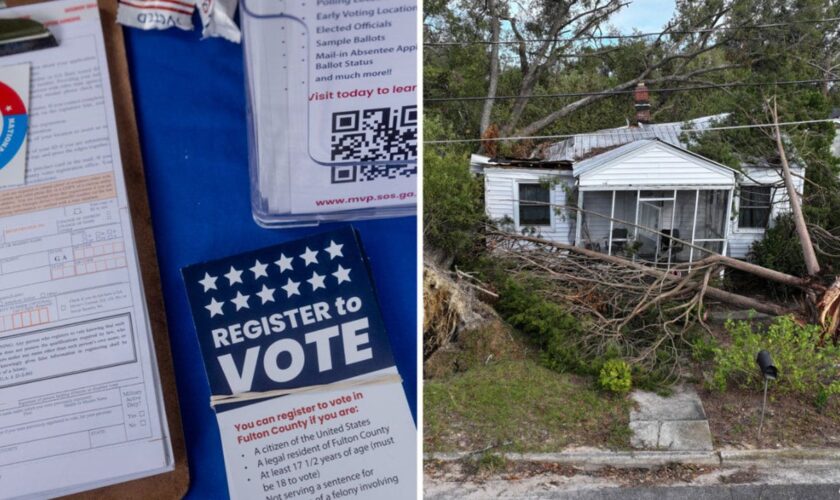 Democrats, civil rights groups push to extend voter registration in swing states battered by hurricanes