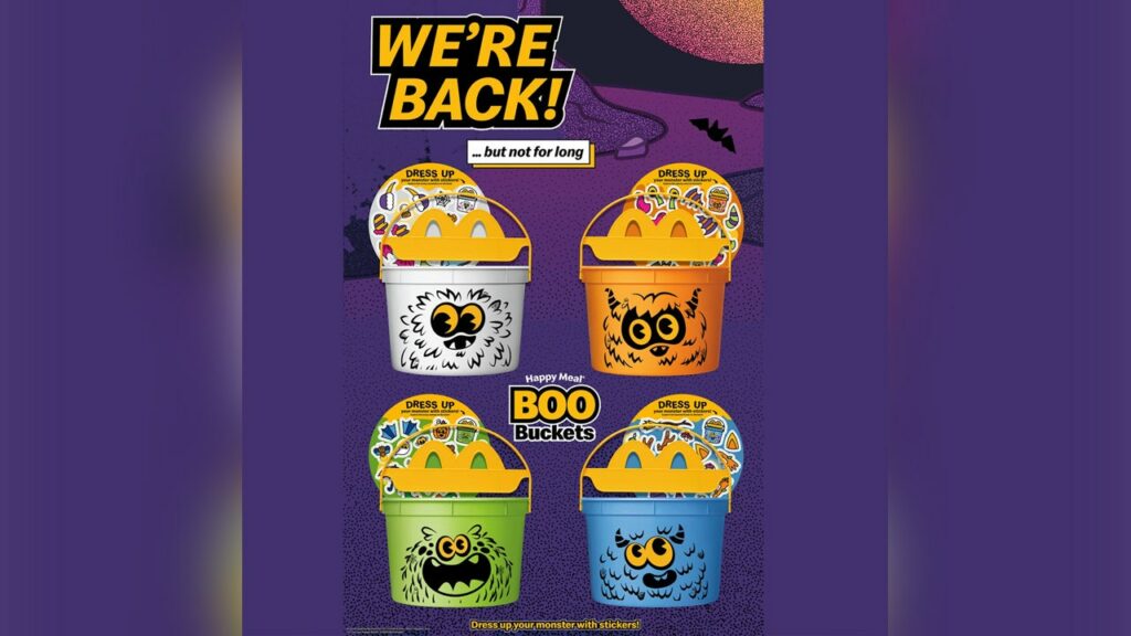 Fans unhappy with return of McDonald's 'Boo buckets'