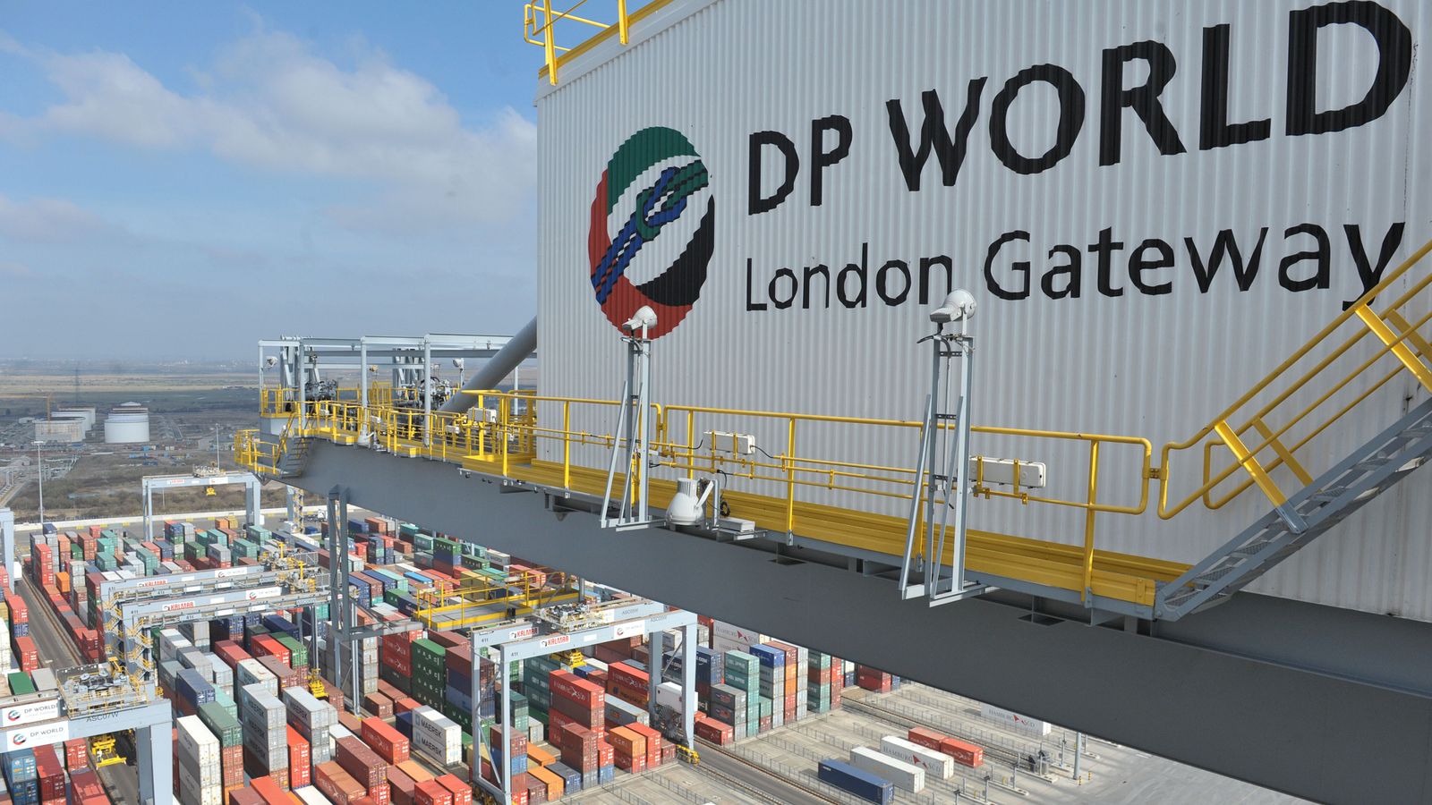 File pic of DP World's London Gateway container port in Stanford-le-Hope, Essex. Pic: PA